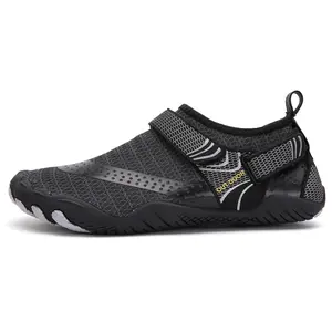 Men's Multifunctional Fitness Shoes - Breathable Mesh and Shock Absorbing Sole, Easy to Wear and Take Off with Velcro Straps - Perfect for Running, Cycling, Home Exercise, Tennis, Jump Rope, and Camping - Striped, Low-Cut Design, Suitable for All Seasons