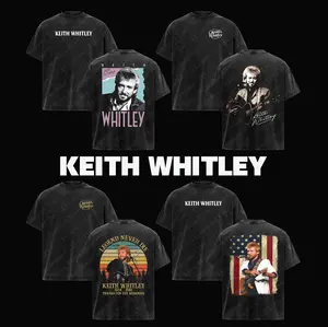 (Collection)Vintage Keith Whitley Country Music 80s Retro Style Tee T Shirt Casual Classic, Top Men's and Women's Clothing