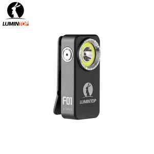 LUMINTOP F01 Mini EDC Flashlight, 1200 Lumens Triple-Beam Pocket Light (Spot/Flood/Combo), 180m Throw, USB-C Rechargeable, Includes Two Removable 10300 Li-ion Batteries, Magnetic Tail, Red Light & SOS, Compact Torch with Clip for Camping & Emergency. Port
