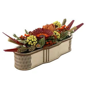 Baltic Birch Display Basket Compatible with LEGO® 10314 Botanical Dried Flower Centerpiece - Set Not Included