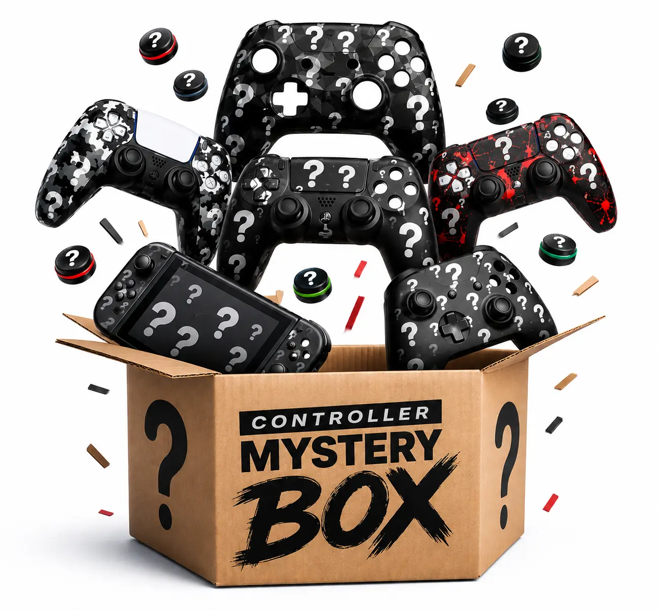 Project Laxedy Mystery Controller Accessory Bundle | Controller Case or Skin with Thumb Grips | Gaming Controller Accessories Console Smartphone