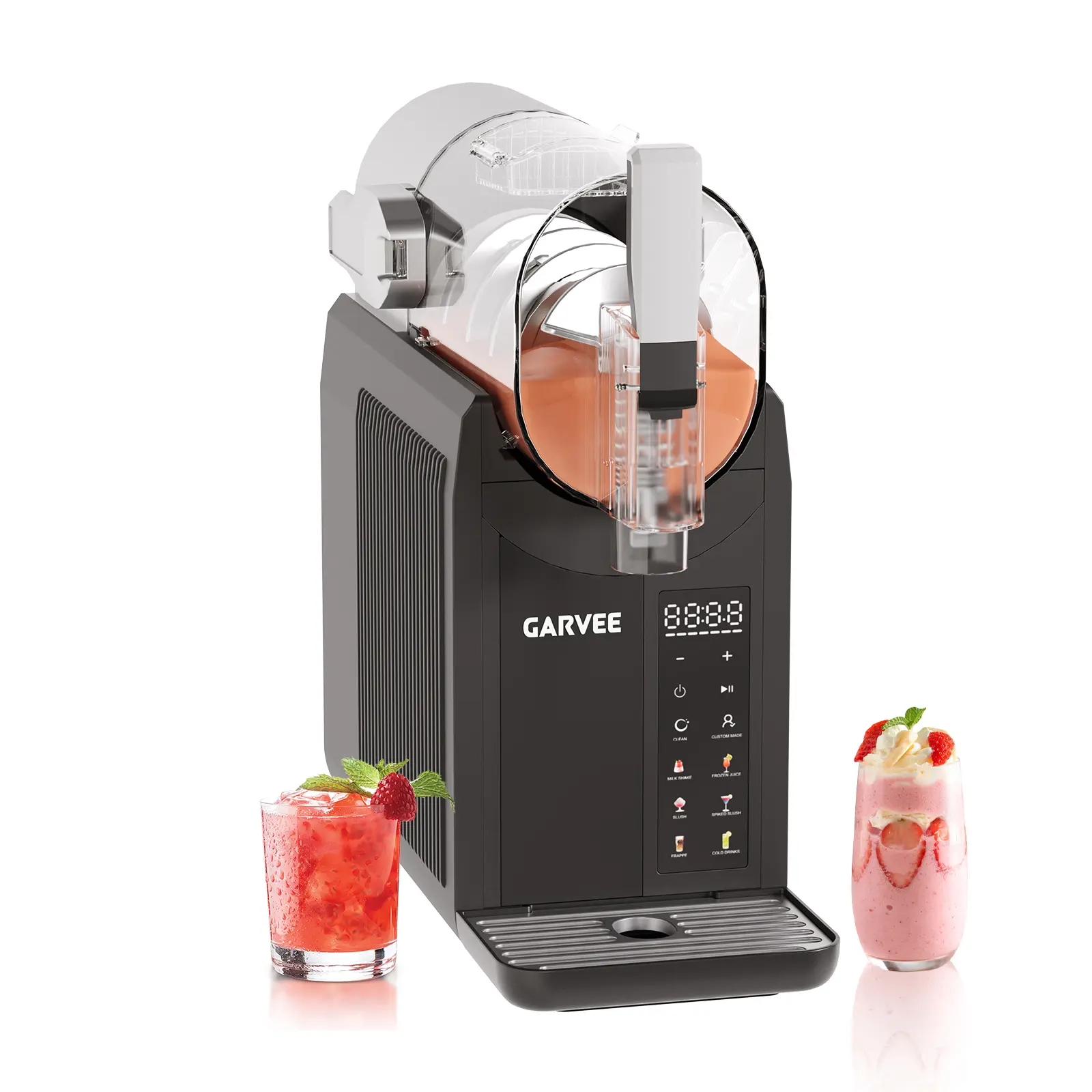 Garvee Slushie Machine for Home Auto Clean 6 Preset Mode  Frozen Drink Maker with LED Display