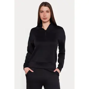 Quarter Zip Front Long Sleeve Pullover