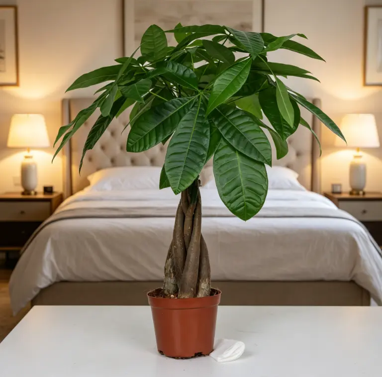 LZ01   4 Inch Money Tree Live Indoor Houseplant | Beginner Friendly Home Gardening Plant | Braided Pachira Aquatica Foliage Plant for Desk, Living Room & Office Decor | Real Living Plant Shipped rare collector garden