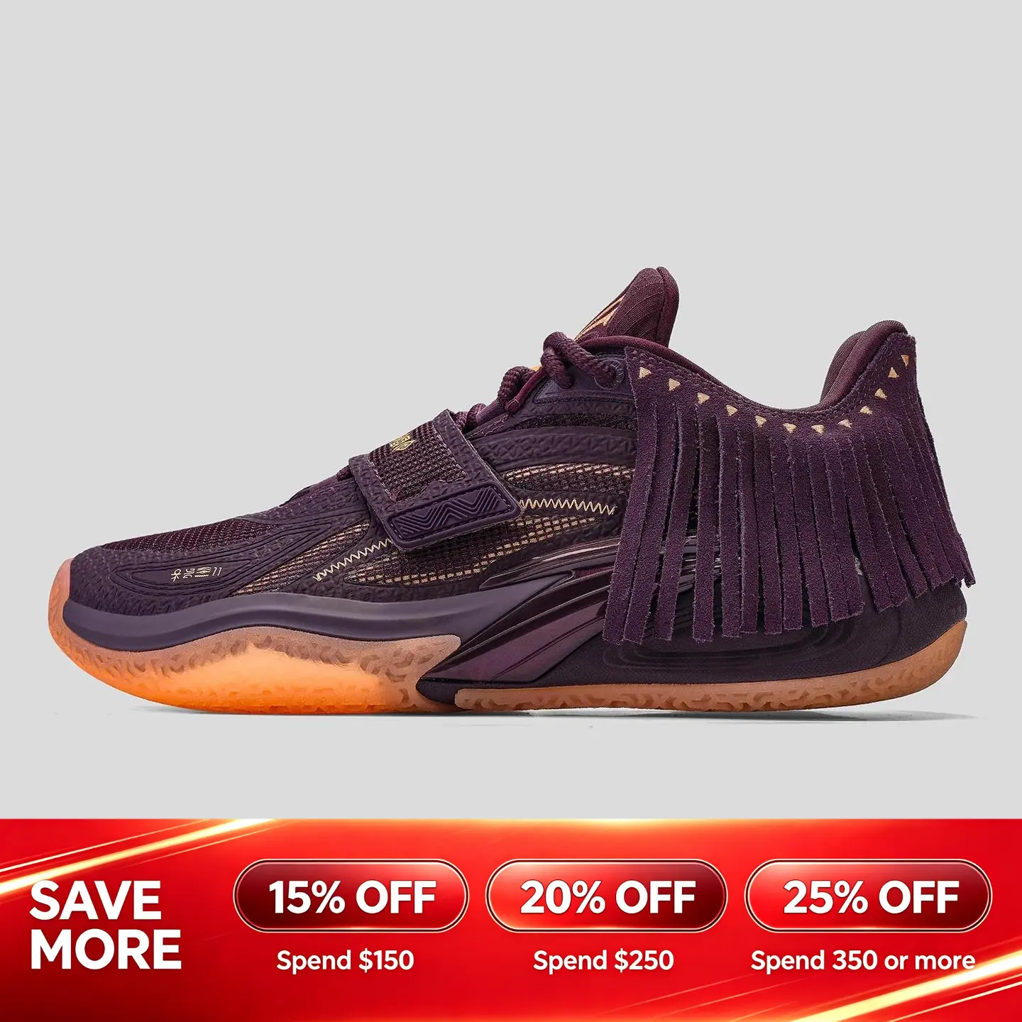 ANTA Men KAI 1 Chief Hélà "CROWN JEWEL" Basketball Shoes Anti-slip Purple Professional Shoes