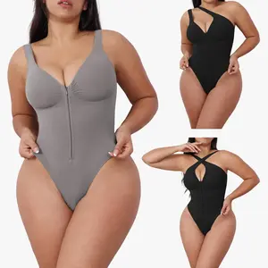 SHAPUM Fajas Colombianas Shapewear for Women Tummy Control Full Shapewear Butt Lifter with Zipper Crotch Ultra Stretch Comfortable Fit Breathable Design