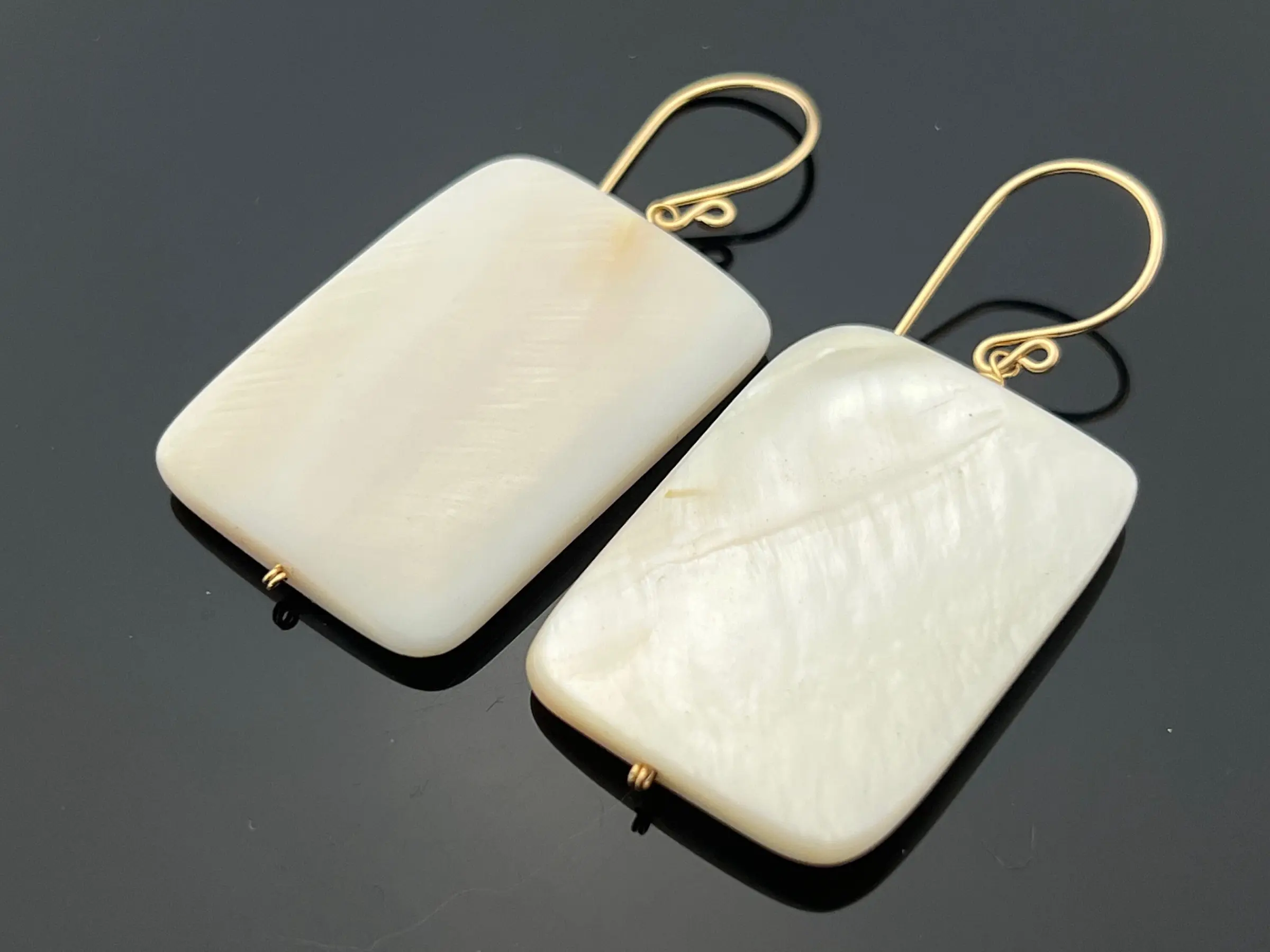 Large Shell Pearl Earrings · 14K Gold Filled · Coastal Beach Jewelry · Summer Dangle · Nautical Gift · Handmade for Her