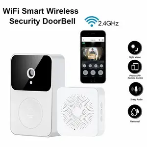 Wireless Video Doorbell with Camera, Smart Home Security System, Visitor Record, Two-Way Real-Time Video Call, Voice Changer, Easy Installation