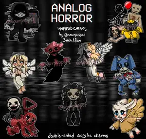 ANALOG HORROR INSPIRED, Double-Sided Acrylic Keychain, Great For Daily Use Or As Thoughtful Little Gifts For Your Friends And Yourself.