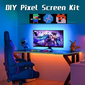 Home Decor LED Pixel Art Display, Splicing Pixel Screens Seamless TV Wall monitoring display led display conference,  Smart Digital Lamp Sets Calendar Pixel Matrix Panel with APP Control