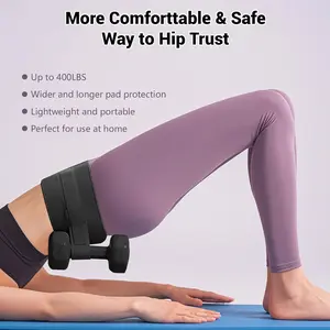 More Comfortable & Safe Hip Thrust Belt Up to 400LBS Ergonomic Thick Padding Glutes Workout Equipment for Home Use Lightweight Portable Adjustable strap length for placing dumbbells of different weights