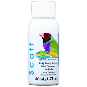 Vetafarm Scatt 50ml Direct-Apply Bird Behavior Aid - Targeted Animal and Avian Healthcare Solution for Bird Owners