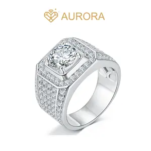 【#207 Aegis】Moissanite man rings with 925 Sterling Silver Male ring man ring couple ring Synthetic Moissanite