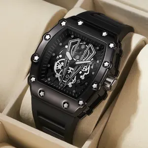 Tonneau-shaped Quartz Watch For Men