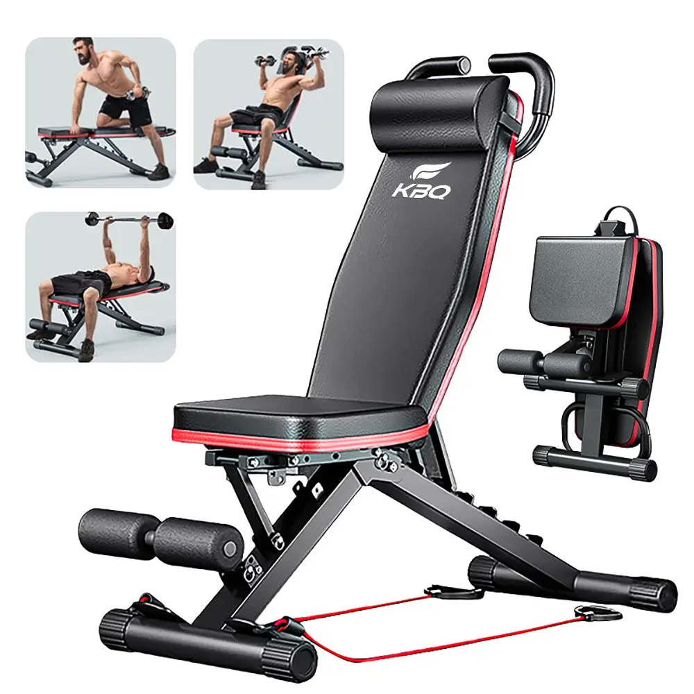 TikTokShopBlackFriday 14 in 1 Multi Functional Fitness Bench Back Extensions Machine Quick Fold Adjustable 6 Speed Cushion U Shaped Handle Non Slip Pedals Full Body Workout 5cm Thickened Frame Portable Space Saving Home Gym Equipment, Home Gym Station, Ad
