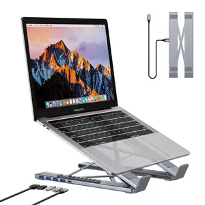 Five-In-One Laptop Docking Station Stand, Tablet Holder, Multi-Function Computer Accessory, Durable & Space-Saving Design, Computer Peripherals