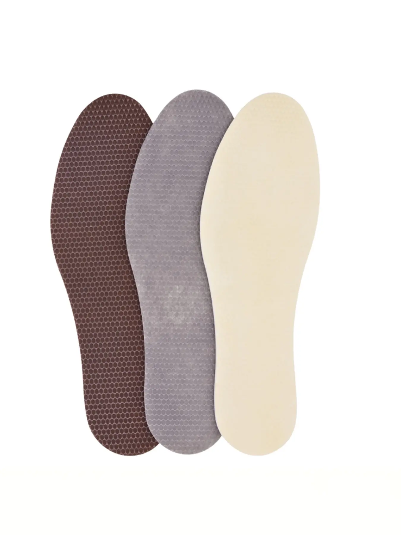 3 Pairs Sweat Absorbing Self-Cut Latex Shoe Insoles, Shock Absorbing Insole, Supportive Soles, 3 Colors Available, Unisex, Insole Pads