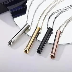 Stainless steel Breathing Necklace for Men Women Relief Anxiety Stress Panic Attack Meditation Tools Necklace
