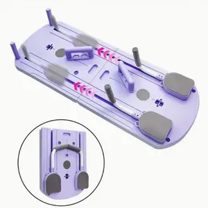 Pilates Board at home - (Pink) 8 in 1 Pilates Sliding Board ，2026 Pilates Reformer Set, pilates at home workouts，Multi-Purpose Foldable Pilates Reformer Board for Home Pad ， pilates board