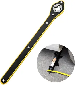 Jack Ratchet Wrench, Car Steel Jack Long Handle Wrench Tool, 360° Rotating Labor-Saving Scissor Jack Wrench with Forward and Reverse Knobs, Universal Car Accessories (Without Accessories)