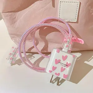 for iPhone20W Fast Charging Data Cable Protective Cover Data Cable Storage Protection Set 5-piece Set