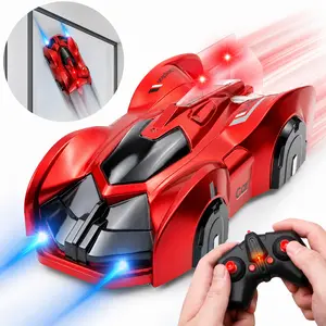 Wall Climbing RC Car Toy for Kids, Remote Control Climbing Race Car for Floor Wall Ceiling Glass Play, LED Light Remote Car Toy Gift for Boys Girls