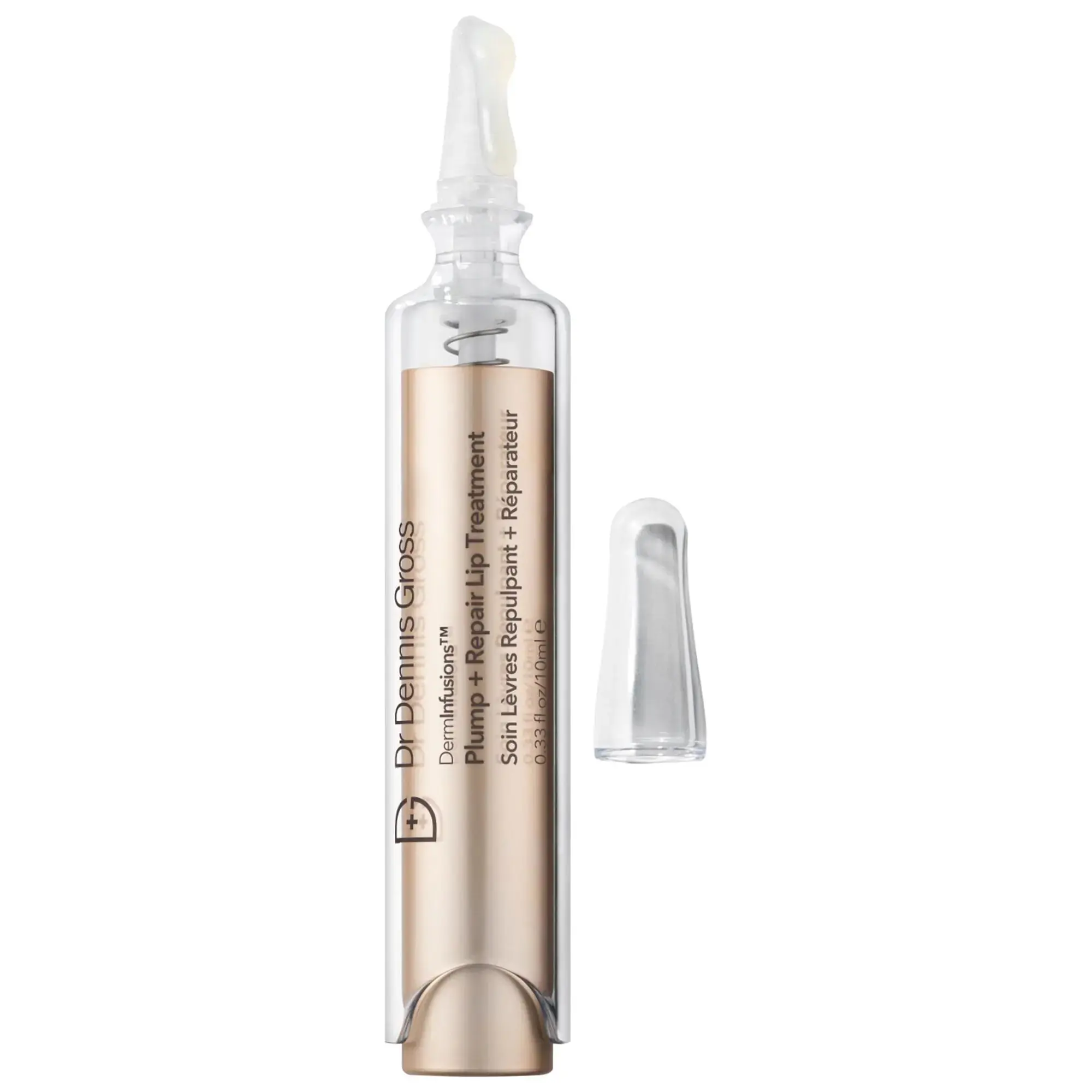 Dr. Dennis Gross Skincare DermInfusions Plump + Repair Lip Treatment, Hyaluronic Lip Plumper, Daily Moisturizer to Hydrate
