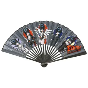 Elvira Comic Coffin Fabric Hand Fan