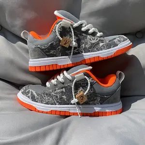 New Volcano Gray Unisex Trendy Bread Shoes — Durable, Low-Maintenance Skate Sneakers for Everyday Wear; Simple Design; Available in Plus Sizes; Men’s Sports Shoes; Men’s Shoes