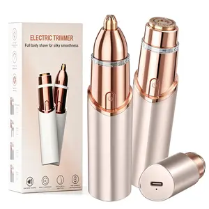 2 in 1 Facial & Eyebrow Hair Trimmer, Electric Eyebrow Trimmer, Lip Facial Body Hair Removal Tool, Facial Hair Care Tool, Electric Shaver Women, Eyebrow, Epilator Hair Remover