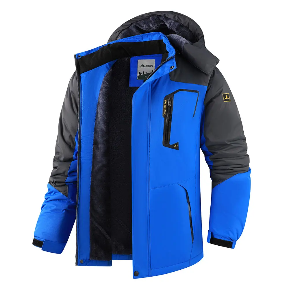 Men's Winter Coats Water-Resistant Ski Snow Jacket Warm Fleece Jacket Parka Raincoat with Multi-Pockets Fall Freshness Athletic Outerwear Outdoor Sports Apparel Outdoor Fun SFI Certified Racing Driving huahua'shop men collar snow casual sport jacket fathe