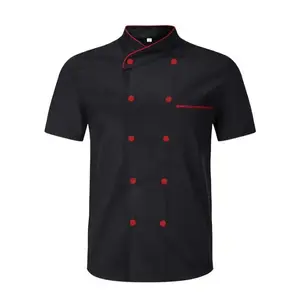 Men's Chef Uniform Double Breasted Coat Cooking Uniform For Restaurant Dining