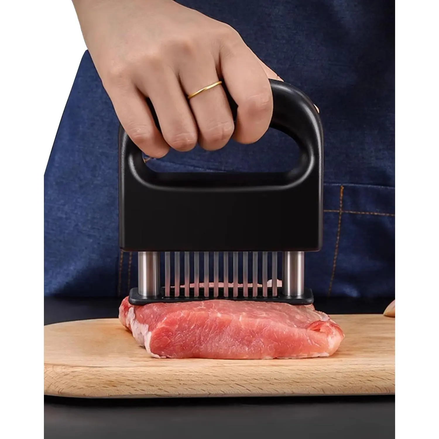 Meat Tenderizer Tool, Heavy Duty 48 Stainless Steel Ultra Sharp Needle Blades Meat Tenderizer for Chicken, Steak, Veal, BBQ Kitchen Gadget Kitchenware