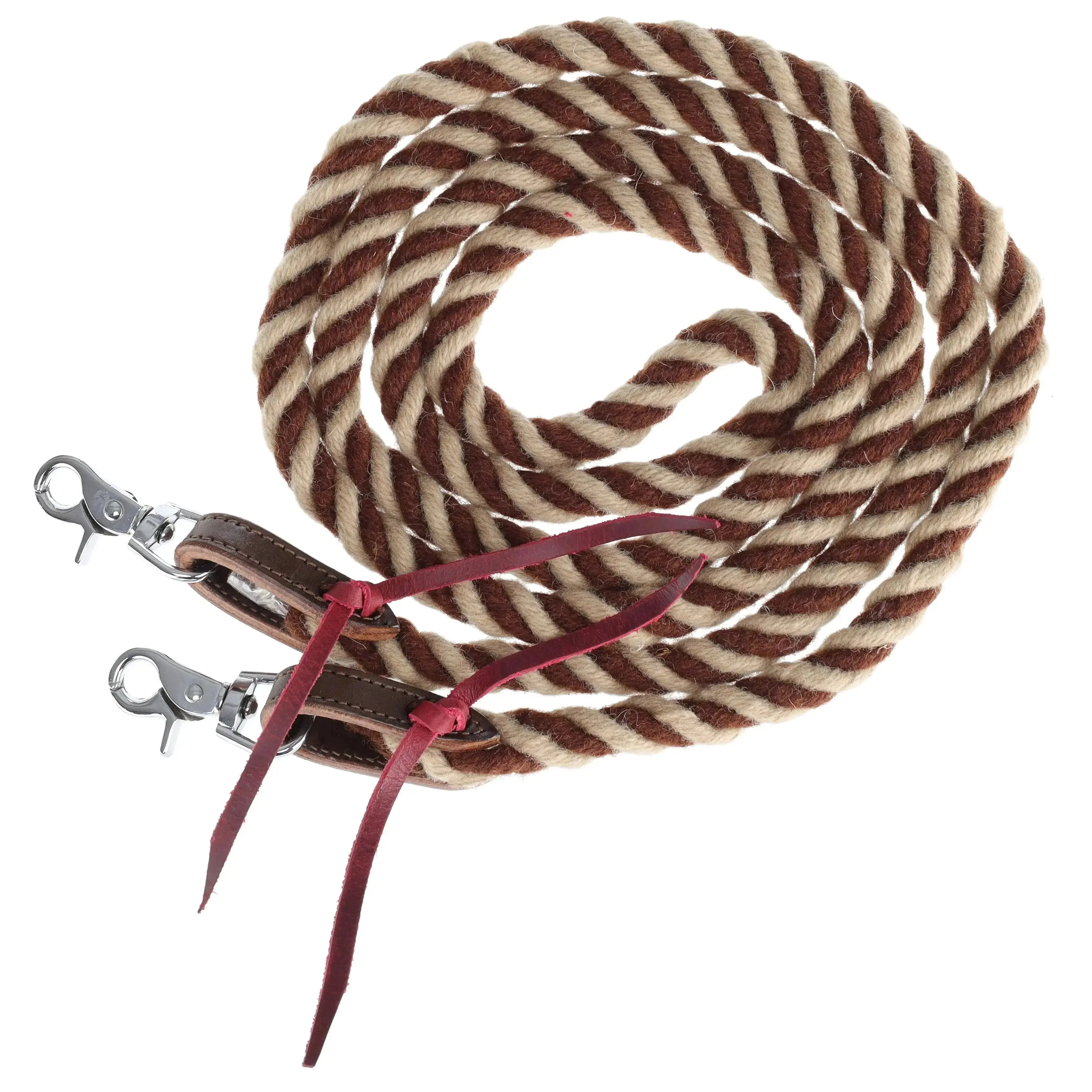 Rustic Mocha Mohair Contest Reins - 8 Ft Rustic Mocha Mohair Contest Reins - 8 Ft