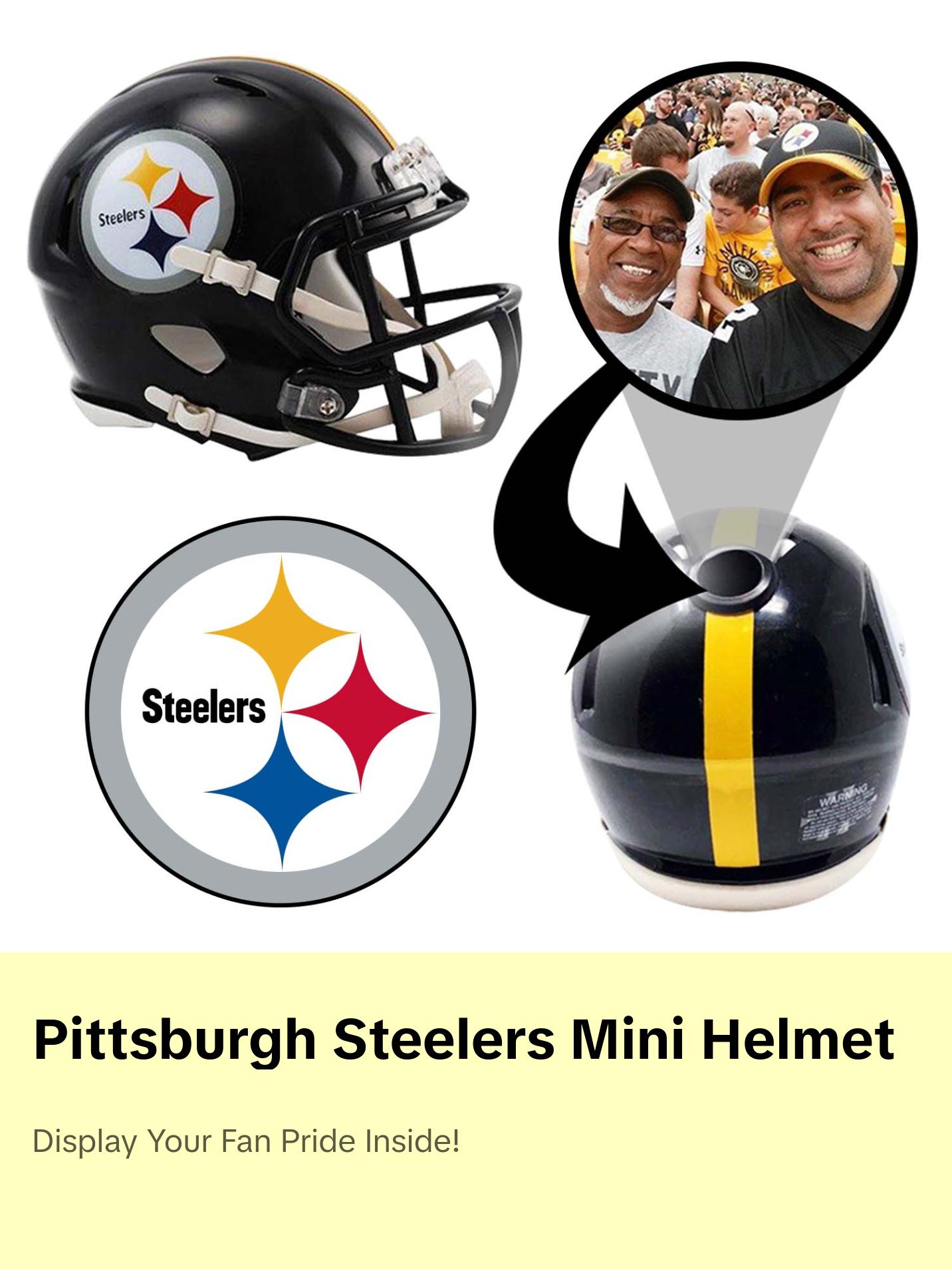 Pittsburgh Steelers NFL Mini Helmet - Picture Inside