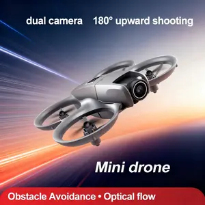 GT3 Mini Drone with 180° Adjustable Dual Camera, Intelligent Obstacle Avoidance, Optical Flow Positioning, Protective Guard Design, WiFi FPV Quadcopter for Kids and Beginners