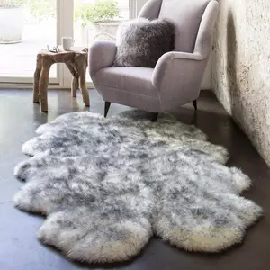 Artificial Sheepskin Rug, Long Pile Carpet, Soft Faux Fur Fluffy Rug, Chair Sofa Cover for Living Room, Fluffy Area Rug