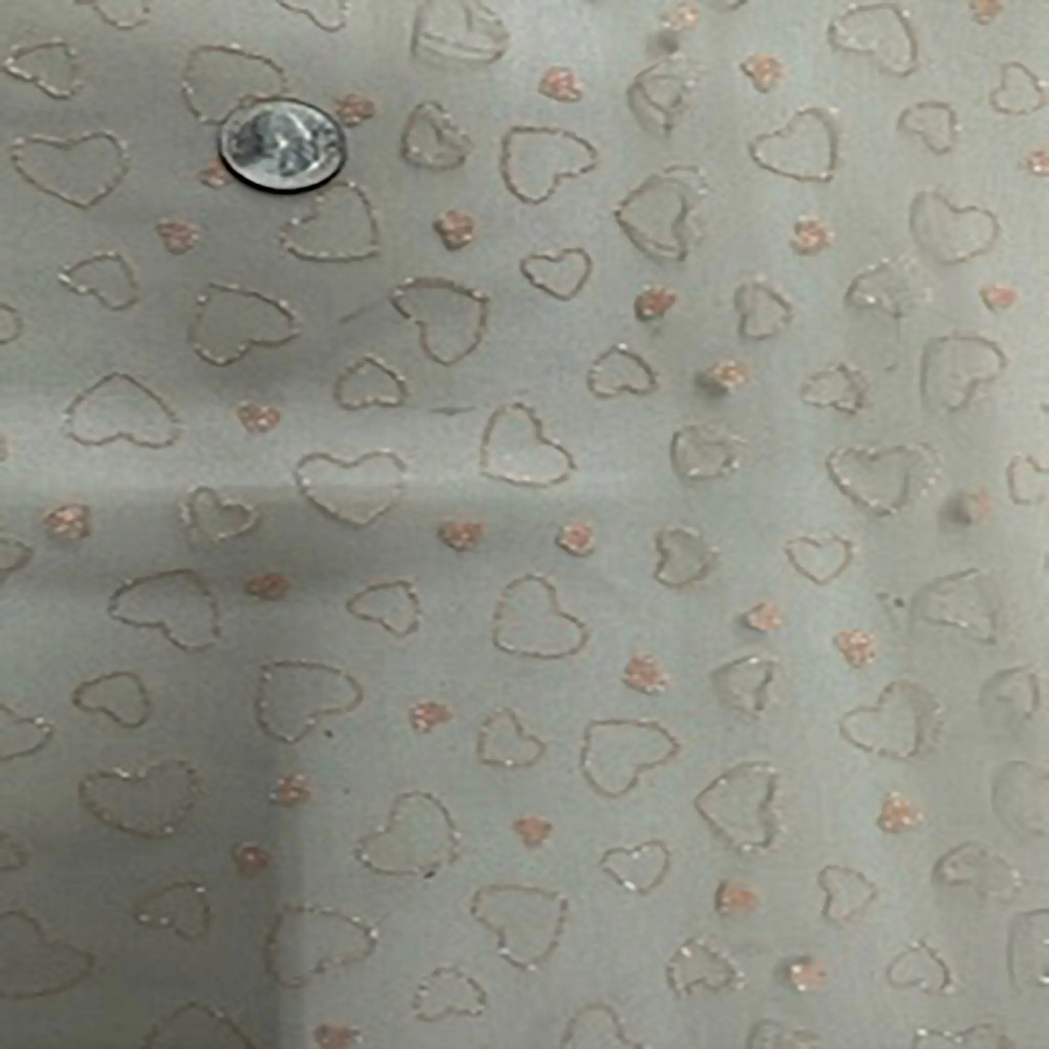 Romantic Heart Glow Polyester Mesh Fabric - 1yd Glitter Spandex Dressmaking Material, Elegant Premium, Durable, Easy-to-Care Fashion Accessory for Cosplay, Event Decor with Magical Touch, Line Dry Compatible, Dancewear, 1 Yard