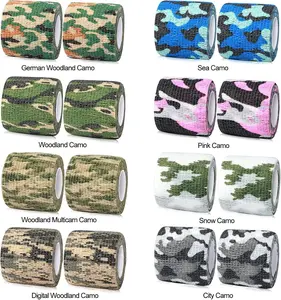 16Pcs Self Adhesive Bandage Wrap with 1 Pcs Scissors 2 inch X 5 Yards Elastic Cohesive Bandage Wrap,  Athletic Tape, Vet Wrap, Ankle Tape - Home Improvement.