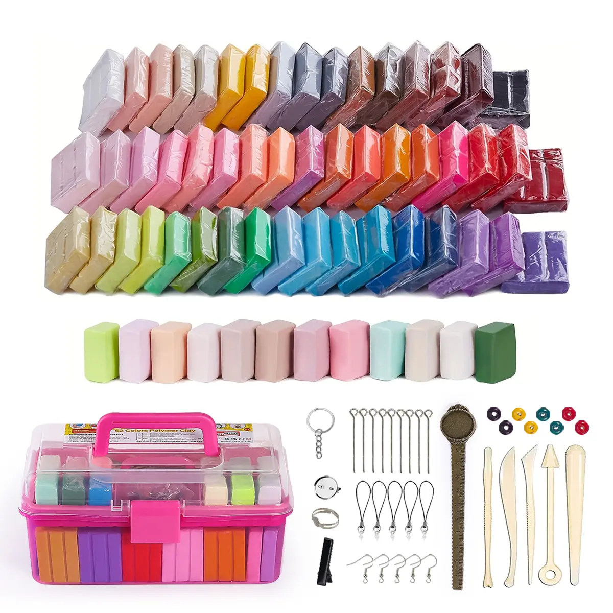 Polymer Clay Kit - Oven Bake Clay | Rich Colors&Easy to use, | Art Supplies for Sculpture, Jewelry Making & DIY Decor & Miniatures | Modeling Materials, Advanced Sculpting Tools Included, Ideal Gift