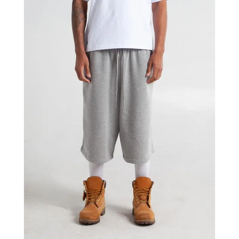 Loose cotton cropped wide-leg pants