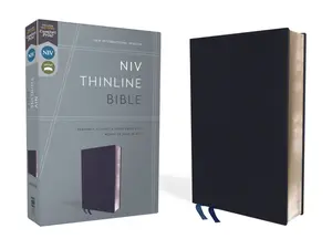 USED-NIV, Thinline Bible, Bonded Leather, Navy, Red Letter Edition by Zondervan (Bonded Leather)