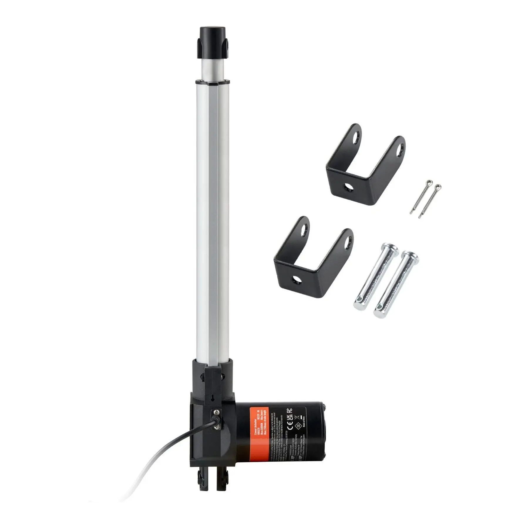 12 Inch Linear Actuator 12V 1320lbs, Heavy Duty Linear Motion Actuator, 0.19in/s Electric Linear Actuator with Bracket, IP44 for Door Automation & Industrial Machinery Default