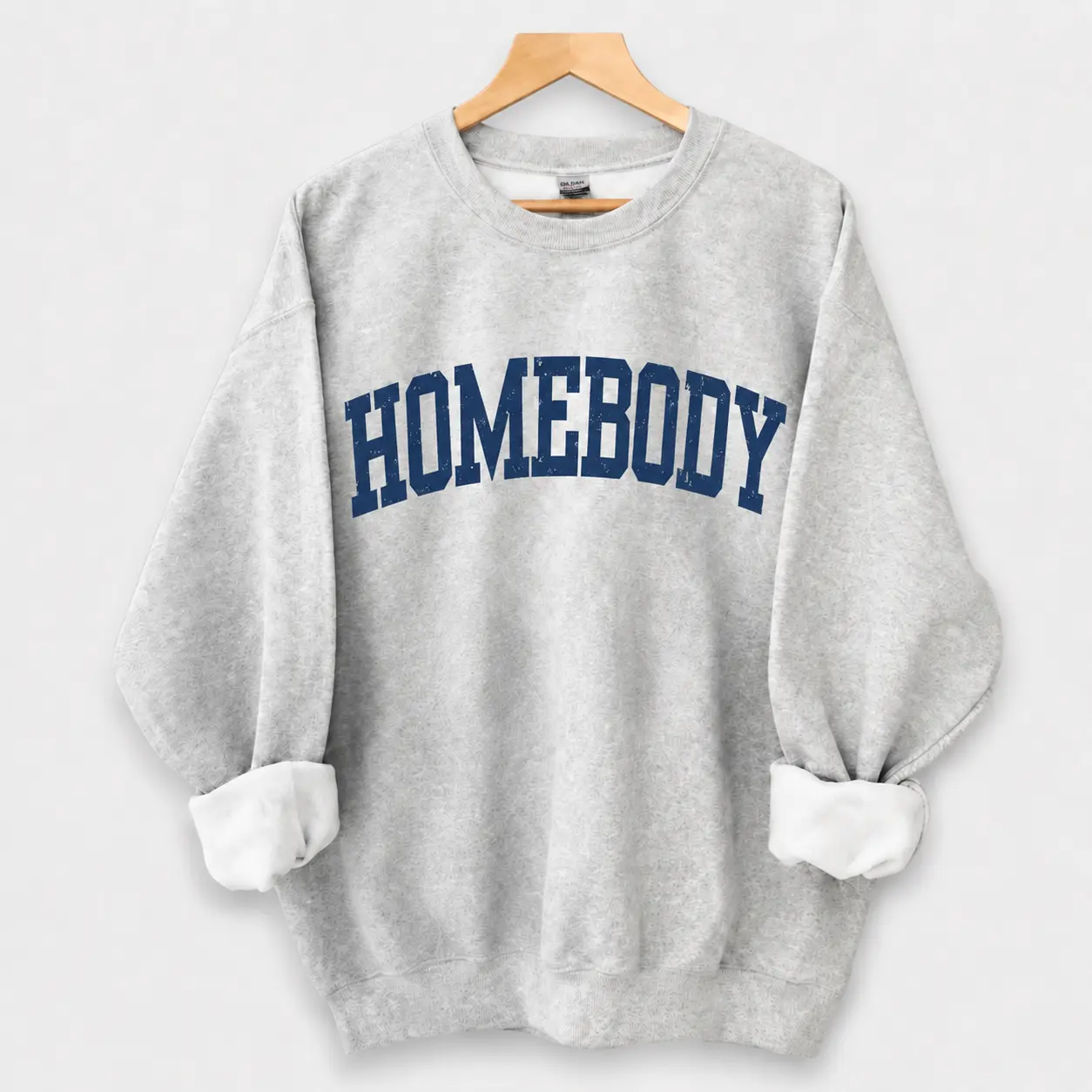 Homebody Sweatshirt, Cozy Oversized Varsity Crewneck, Vintage College Style Graphic Pullover, Aesthetic Loungewear, Trendy Fall Sweatshirt, Gift for Her