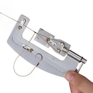 stainless steel semi automatic fishing hook tier portable knot tying tool for saltwater freshwater fishing line with anti slip design professional durable knot tying kit Fishing Gear