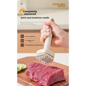 （2 PCS）Stainless Steel Meat Tenderizer Hammer Multi Purpose Kitchen Tool with Sharp Needles Durable Meat Mallet for Chicken Beef and Steak Easy Grip Handle