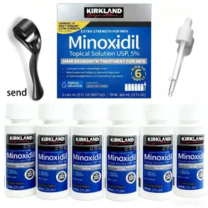Kirkland's Minoxidil Beard & Hair Regrowth Kit - Dropper + Derma Roller Included, Boost Beard Growth & Prevent Hair Loss
