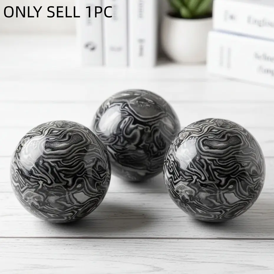Crazy Agate Ball, Home Decor Item, Office Bedroom Desk Crystal, Feng Shui Decoration, Positive Energy, Unique Gift for Mother's Day, Valentine's Day, Day, Ornament