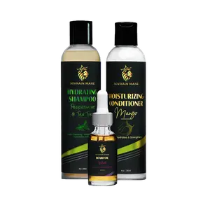 Sovrain Beard Ritual Complete Grooming Kit with Hydration & Vanilla Scented Oil, 13 oz Total, Vegan, Cruelty-Free, Phthalate/Paraben-Free - Banana, Haircare