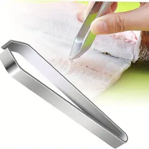 Pinch Effortlessly with this Stainless Steel Fish Bone Tweezers - Perfect for Pinning Bones and Plucking Hair!